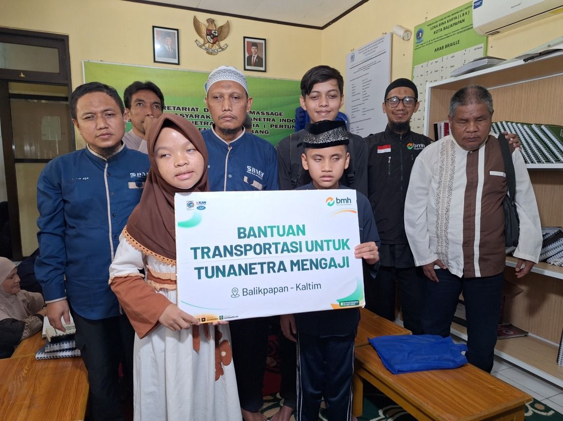 Bantuan untuk santri Pertuni dari BMH Balikpapan. 