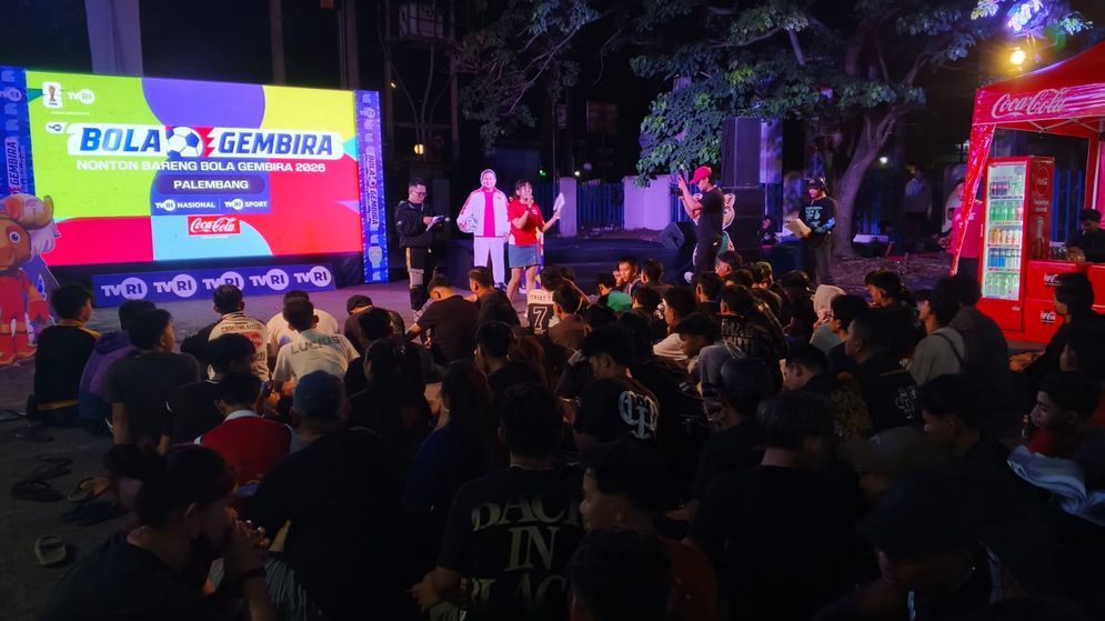 Kemeriahan nobar PIala Dunia di TVRI Sumsel