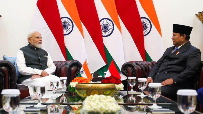 Presiden Prabowo bersama PM Modi