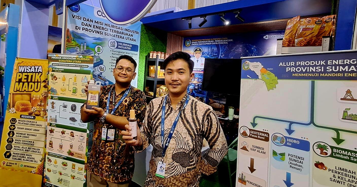 Minyak Karo dan madu diminati pengunjung Stand Disperindag ESDM Sumut di PRSU 2026