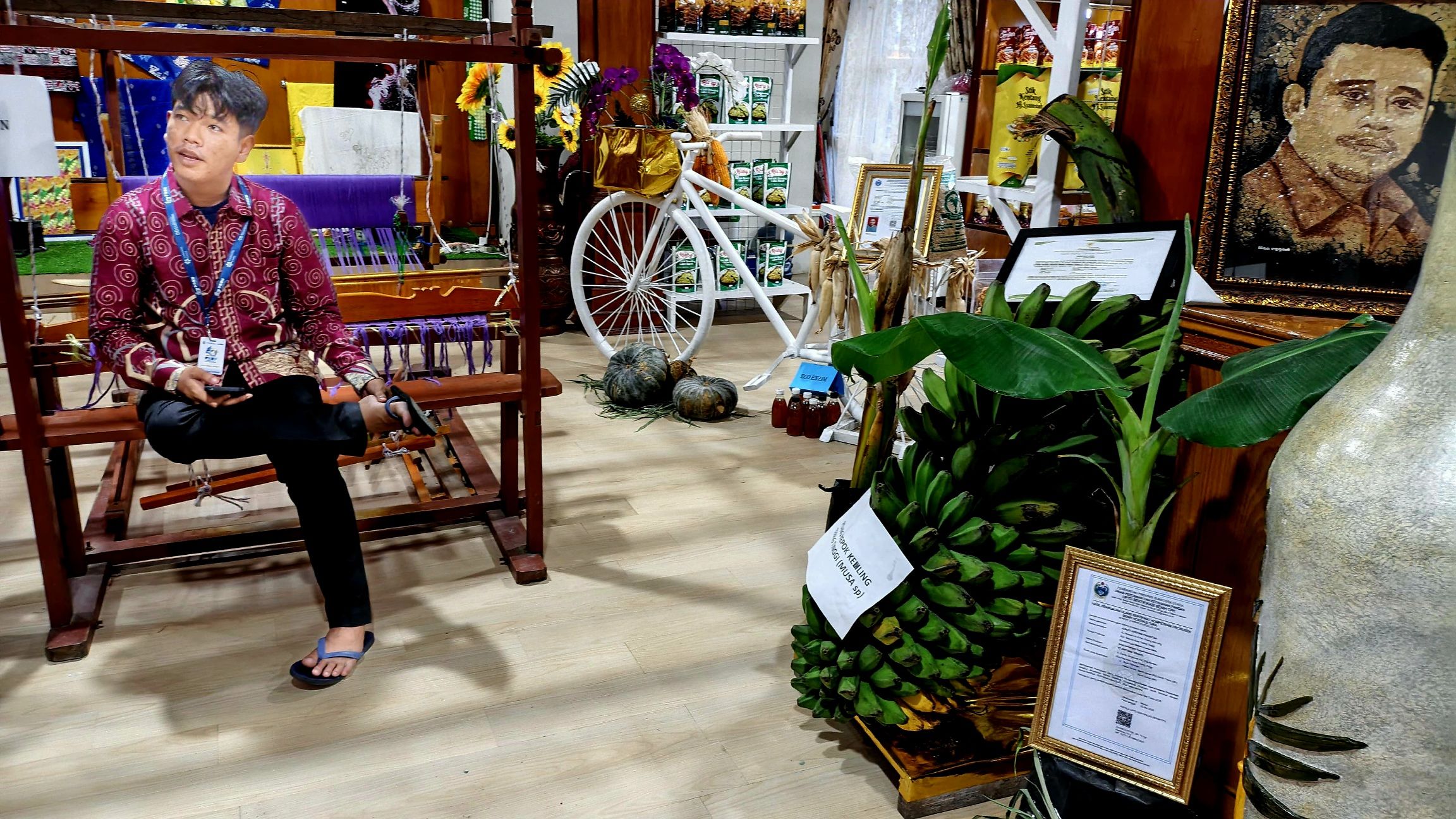 Setandan Pisang Kepok Keling (Musa sp.) dipamerkan Pemerintah Kota Tebingtinggi di PRSU ke-50