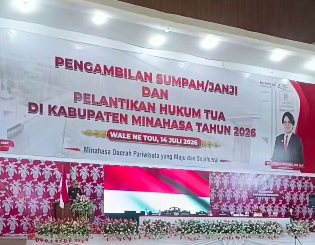Pelantikan serentak hukum tua di Kabupaten Minahasa.