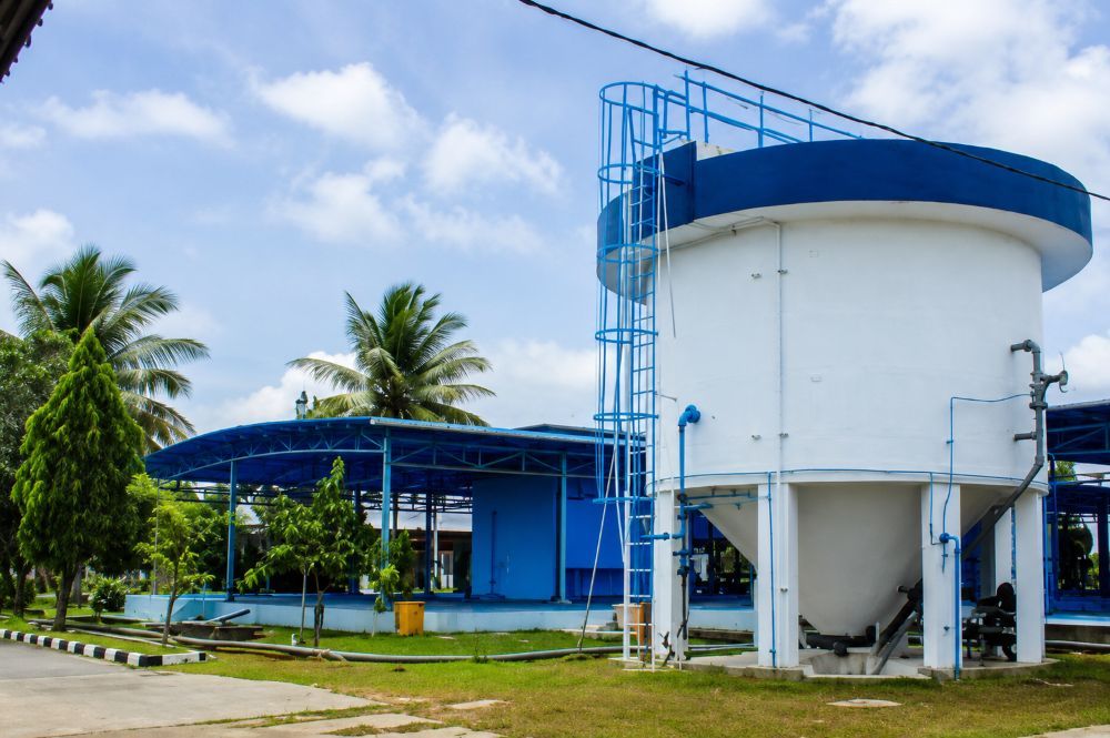 Instalasi Pengolahan Air Minum (IPAM) milik Perumda Tirta Manuntung Balikpapan.