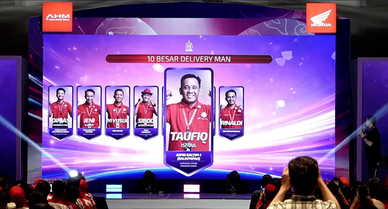 Masuk 10 Besar Nasional, Delivery Man Honda Kaltim 1 Harumkan Balikpapan 