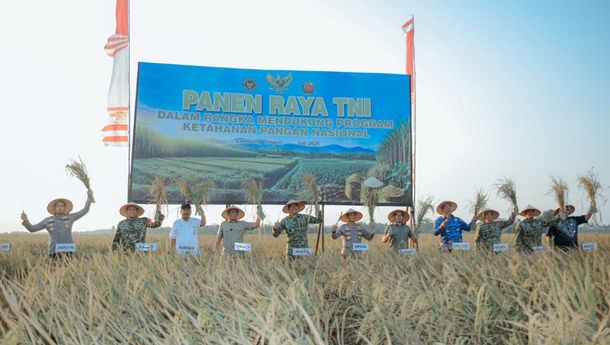 Gubernur Lampung Hadiri Panen Raya TNI, Dorong Swasembada Pangan Nasional