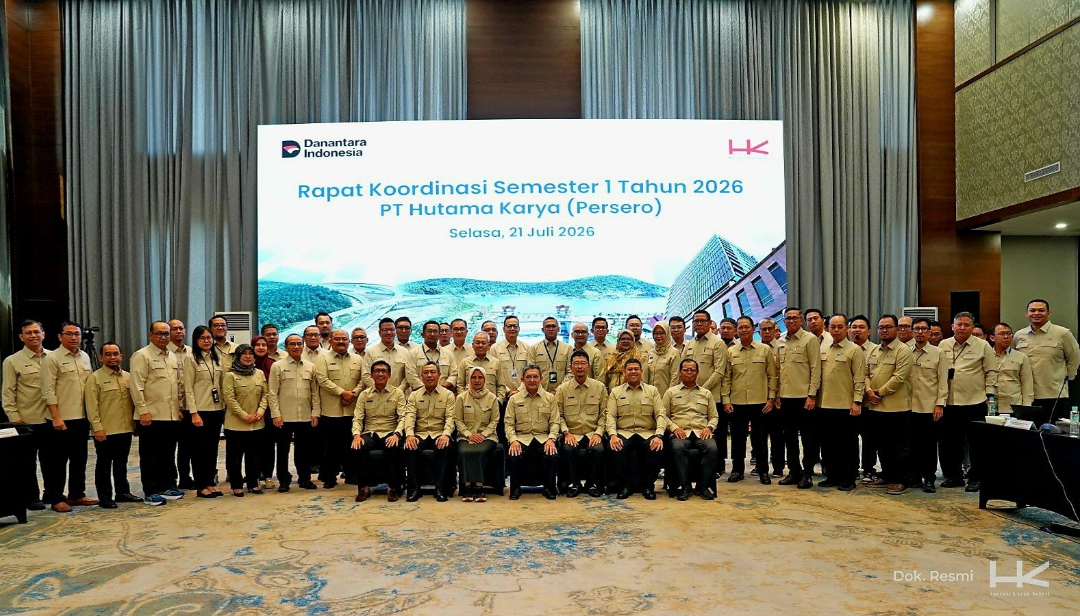 Hutama Karya membukukan laba bersih konsolidasi 174,96 persen dari target RKAP Semester 1-2026