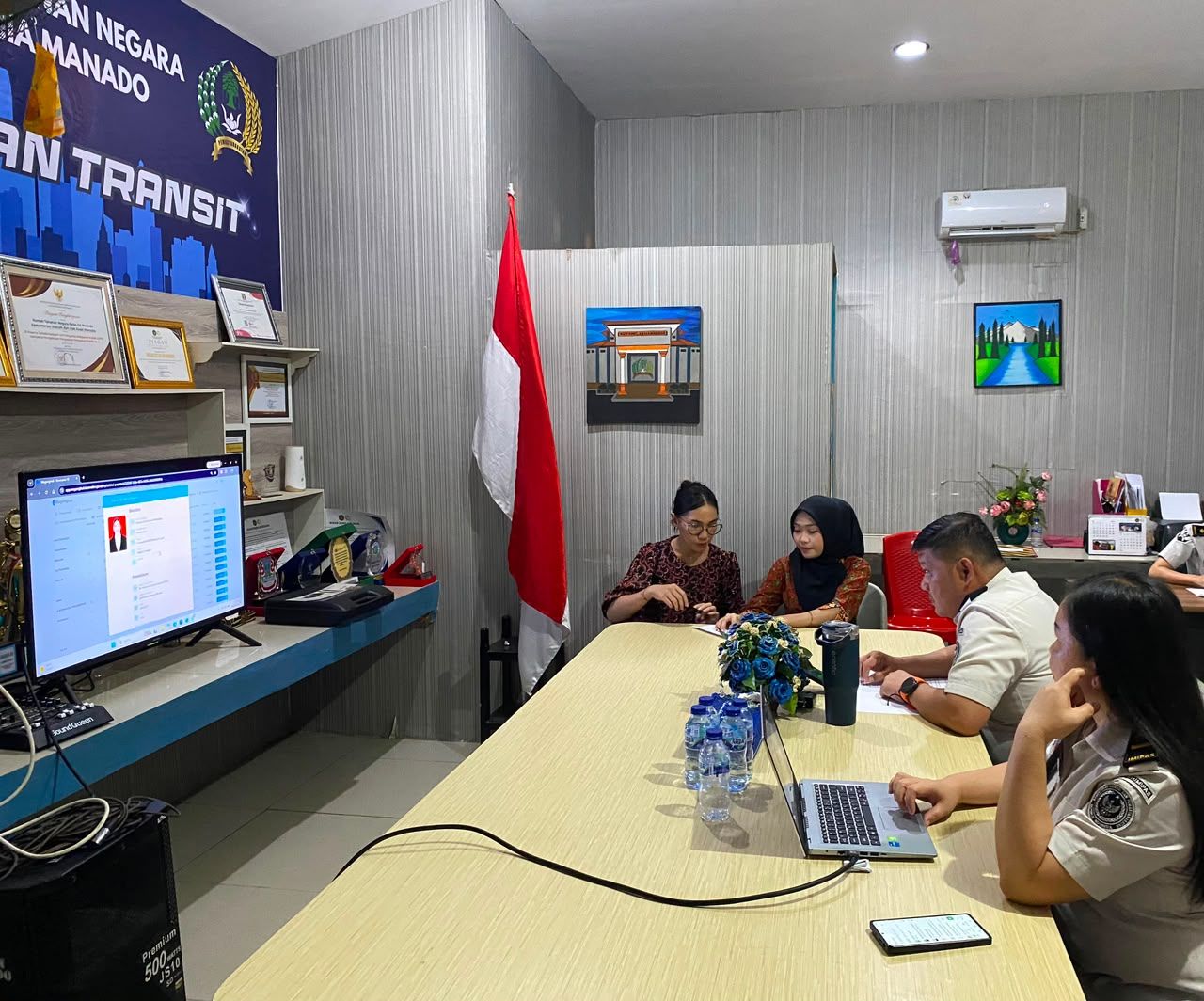 Kegiatan wawancara program magang di Rutan Manado.