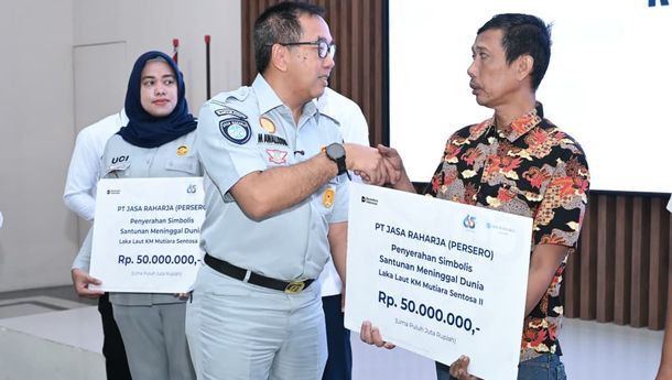 Jasa Raharja Serahkan Santunan Ahli Waris Korban Kebakaran KM Mutiara Sentosa II