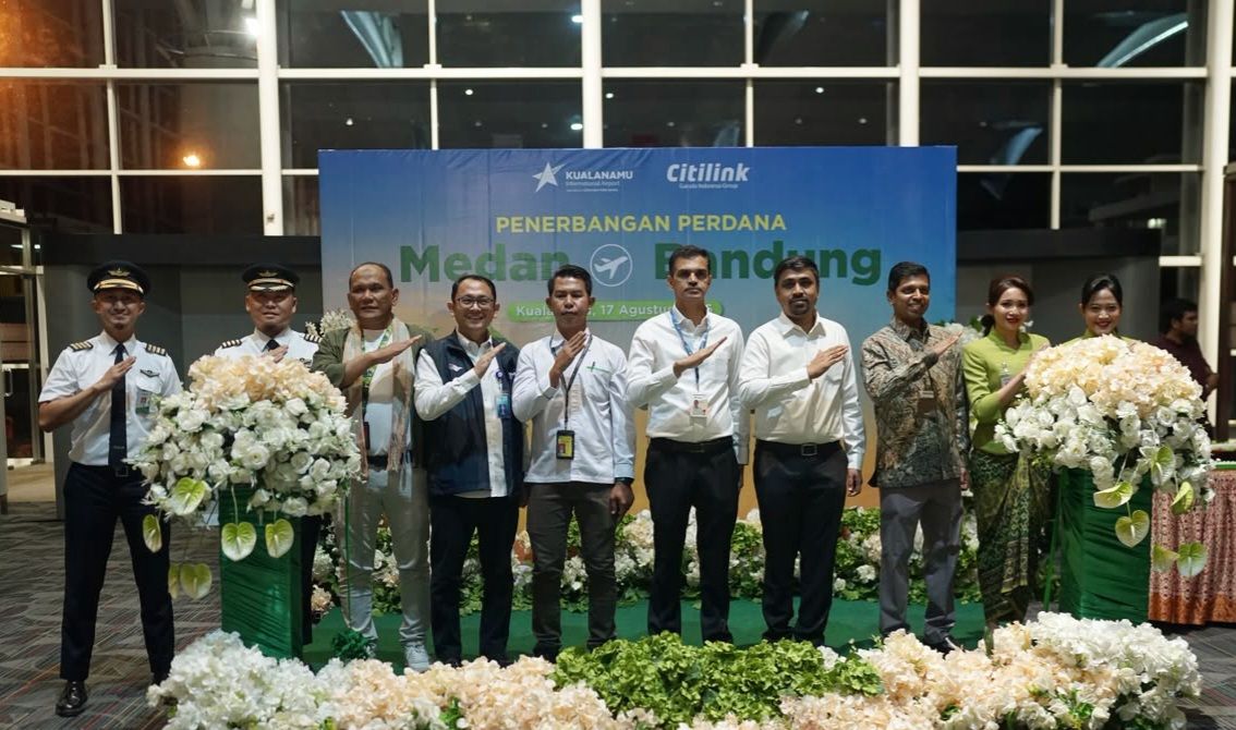 Inaugural flight Citilink rute Kualanamu–Bandung di Bandara Internasional Kualanamu
