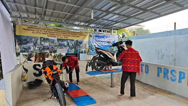 Semarak HUT RI, PLN NP UP Bandar Lampung Resmikan Steam Motor Dukung Disabilitas