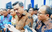 Menteri UMKM Maman Abdurrahman saat menghadiri Bursa Wirausaha Unggulan Sumut di Auditorium USU