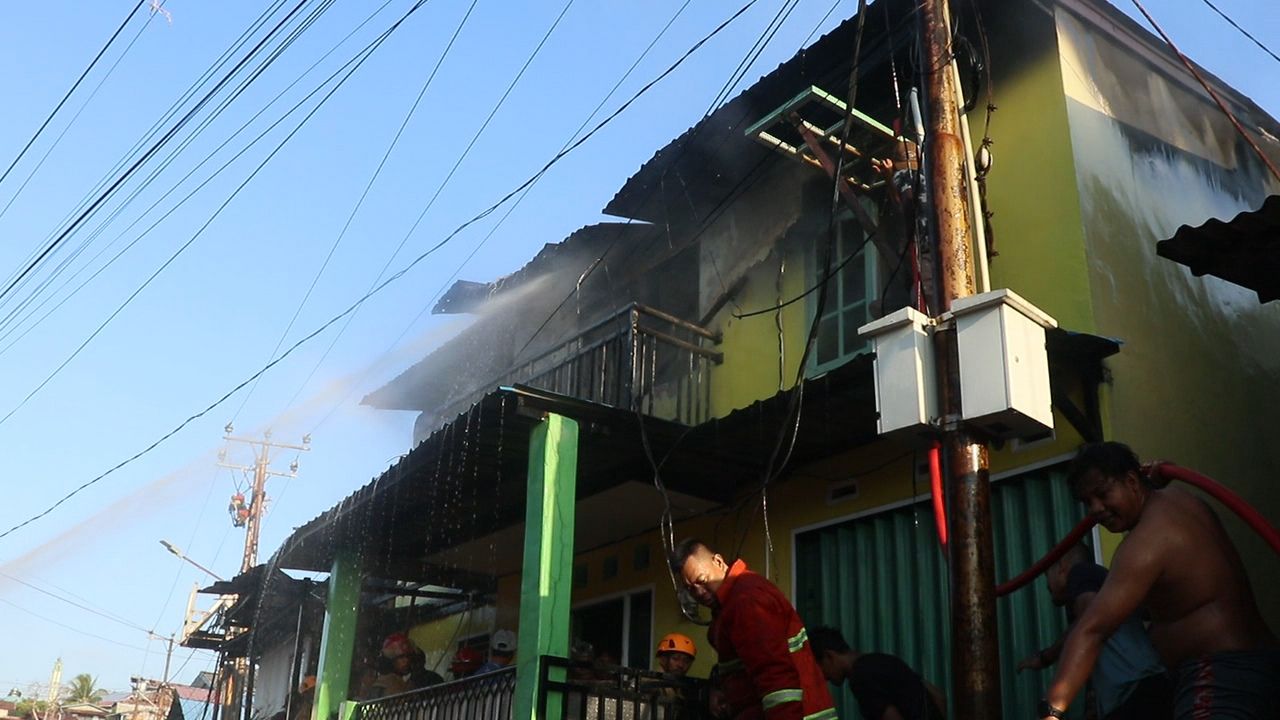 Lokasi kebakaran di Gang Buntu Balikpapan