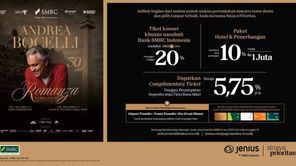 Bank SMBC Indonesia Hadirkan Diskon Hingga 20% untuk Konser Andrea Bocelli