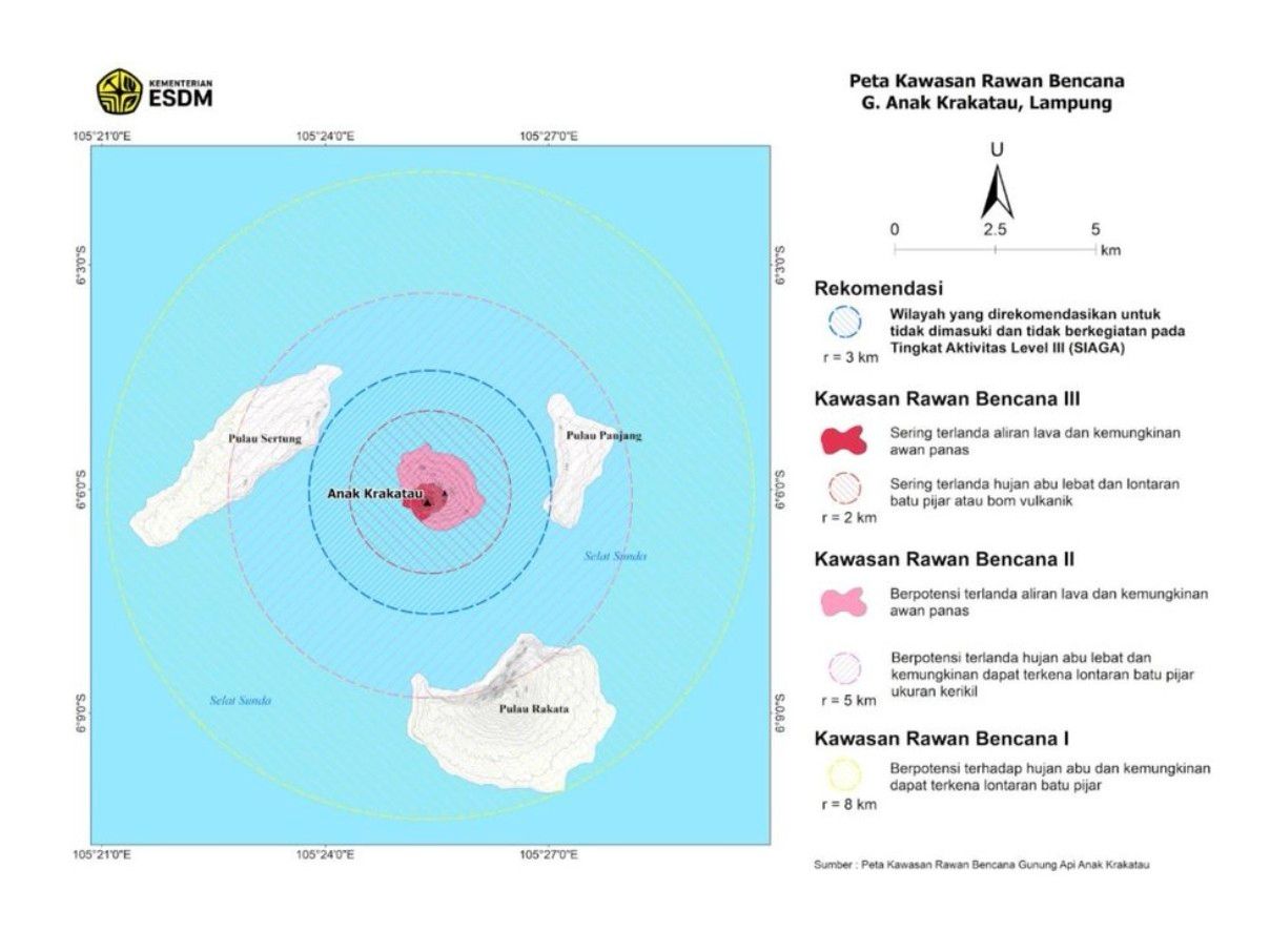 Pengamatan visual Gunungapi Anak Krakatau melalui CCTV Pos Pasauran tanggal 7 September 2026 pukul 05.47 WIB. 