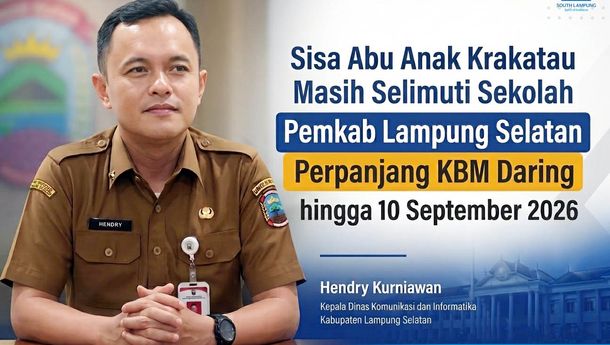Abu Vulkanik Masih Tersisa, KBM Daring Lamsel Diperpanjang hingga 10 September