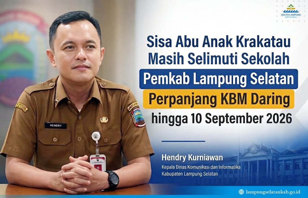 Abu Vulkanik Masih Tersisa, KBM Daring Lamsel Diperpanjang hingga 10 September.jpeg