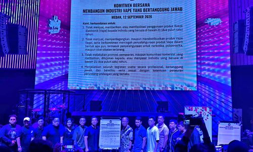 DPW APVI Sumbagut mendeklarasikan komitmen bersama dalam membangun industri vape yang berintegritas dan bertanggung jawab pada Sabtu (12/9/2026) di Medan
