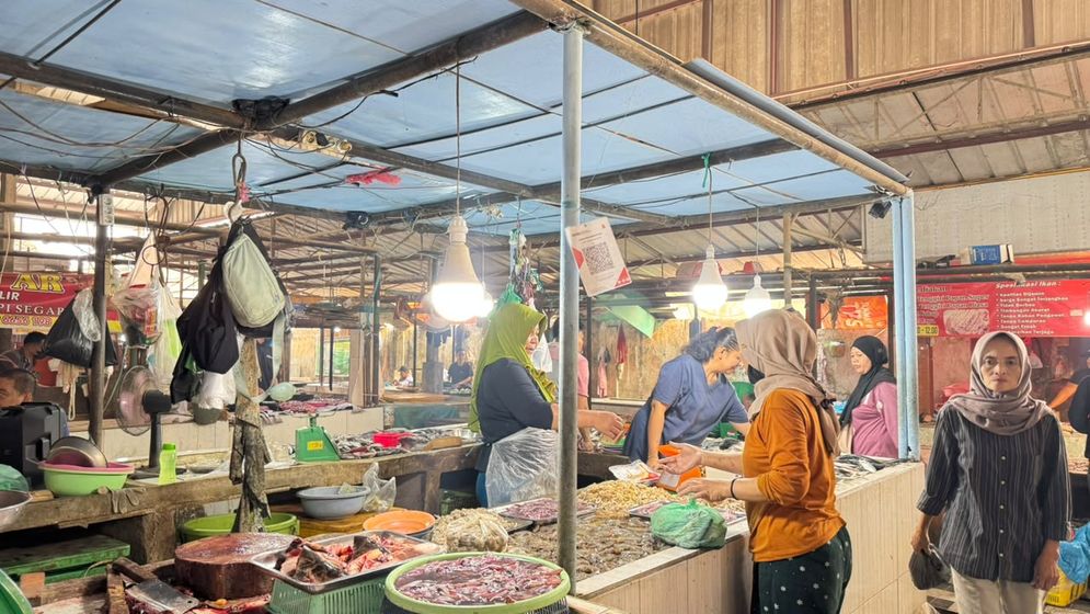 Salah satu sudut di Pasar Sekip Ujung Palembang