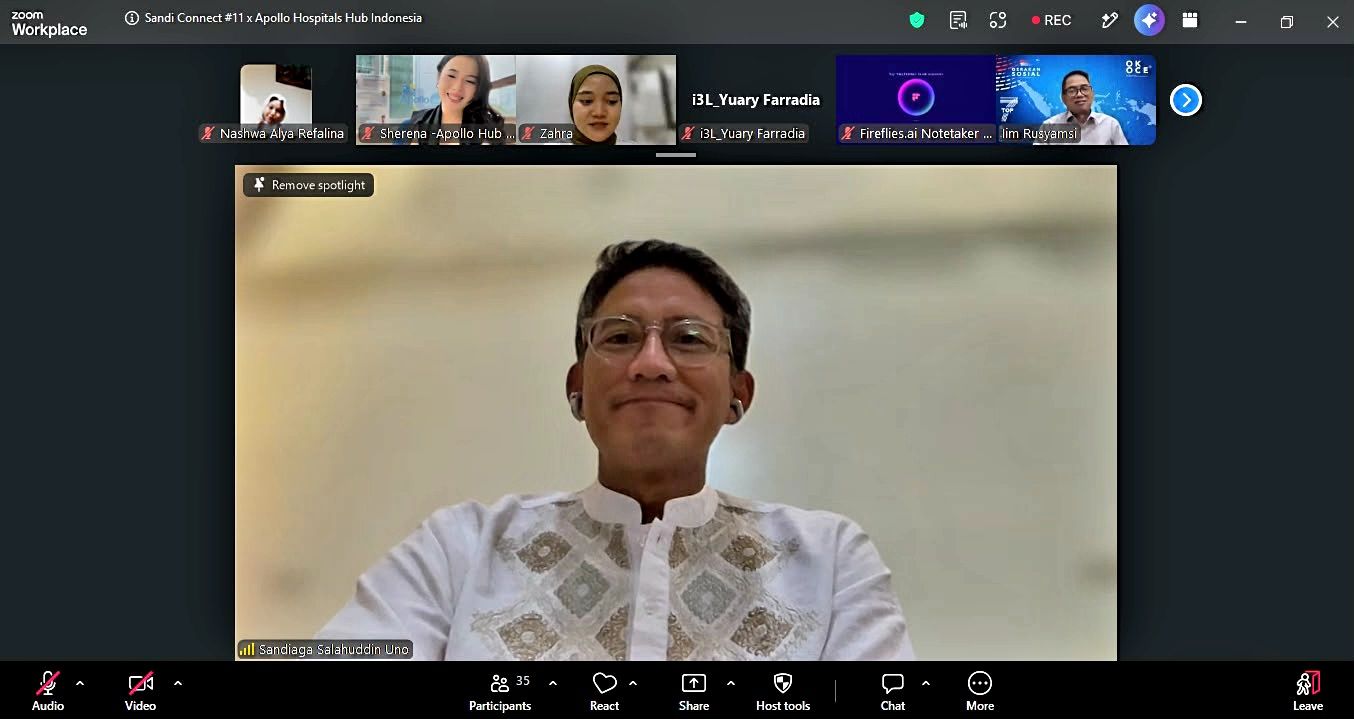 Ketua Umum Indonesia Health Tourism Society (IHTS), Sandiaga Salahuddin Uno