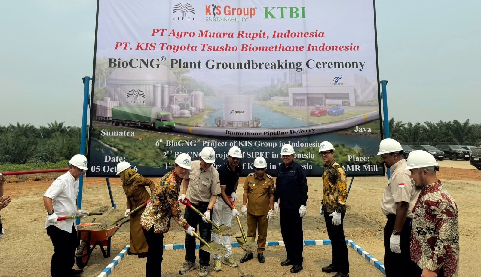 Groundbreaking biomethane plant yang dikembangkan TTI dan KIS