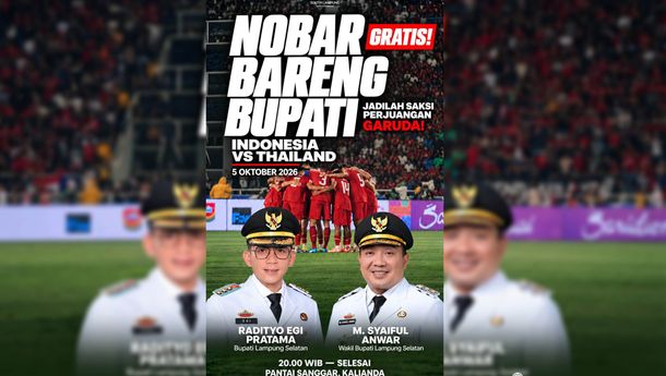 Final Indonesia vs Thailand, Pemkab Lamsel Gelar Nobar Gratis di Pantai Sanggar