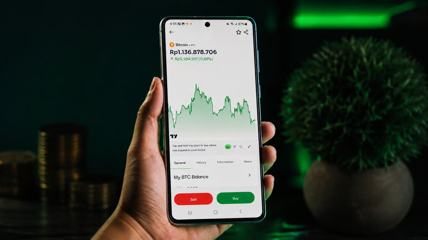Ilustrasi pergerakan harga Bitcoin (BTC) 