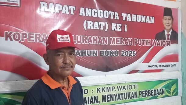 Raden  Wijaya Terus Hidupkan Koperasi Merah Putih Waioti Meski Tanpa Gerai