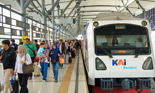 Penumpang KAI Bandara di wilayah Sumatera Utara
