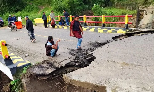 Kondisi wilayah terdampak banjir dan tanah longsor di Kabupaten Gayo Lues, Provinsi Aceh, Jumat (9/10)