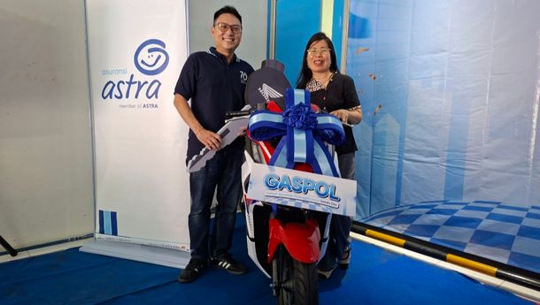 Pelanggan Asuransi Astra Lampung Yan Hertina, Menang Honda Vario Lewat GASPOL 