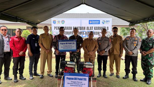 BRI Peduli Dukung Satgas Karhutla Kalbar, Salurkan 270 Mesin Pompa Air 