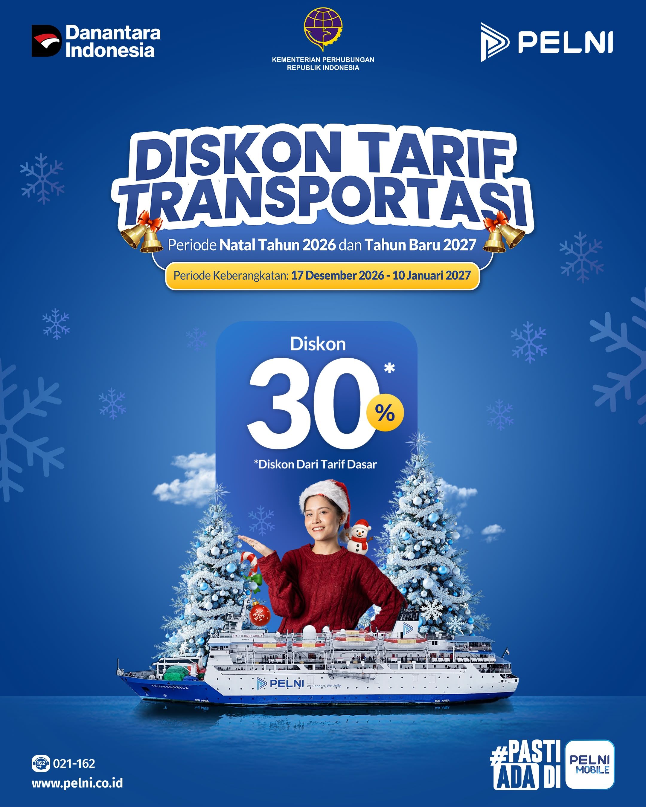 PELNI Obral Diskon Tiket Kapal 30 Persen Selama Nataru